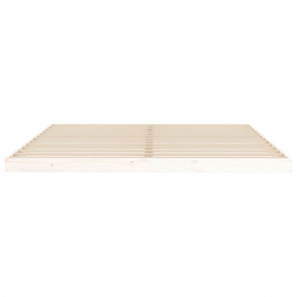 Cadru de pat Super King 6FT, alb, 180x200 cm, lemn masiv de pin