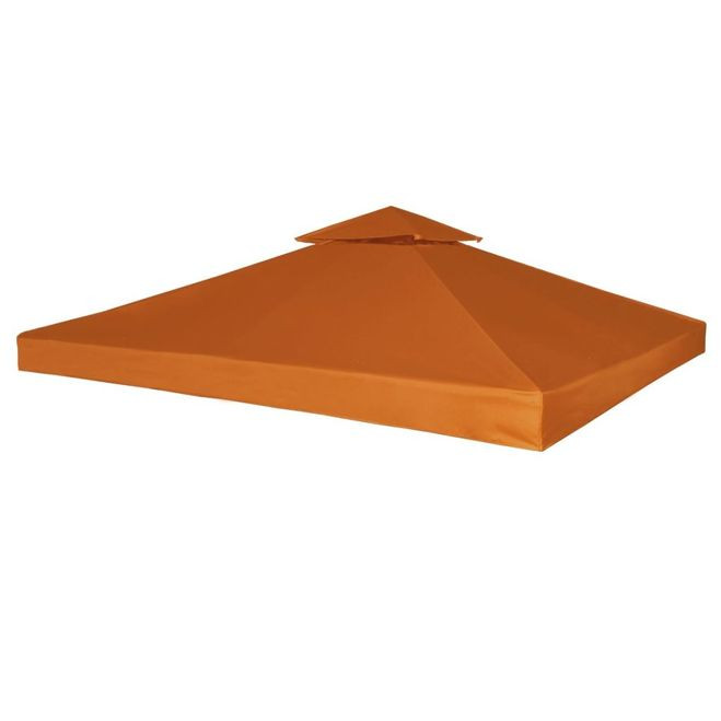 Copertină de rezervă acoperiș foișor cărămiziu 3x3 m 310 g/m²
