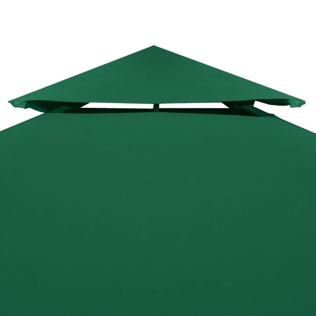 Copertină de rezervă acoperiș foișor, verde, 3 x 4 m, 310 g / m²