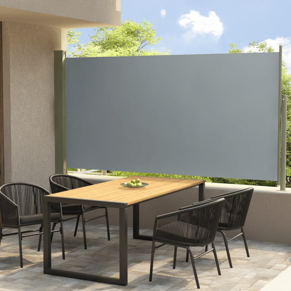 Copertină laterală retractabilă de terasă, gri, 160×300 cm Casa Practica