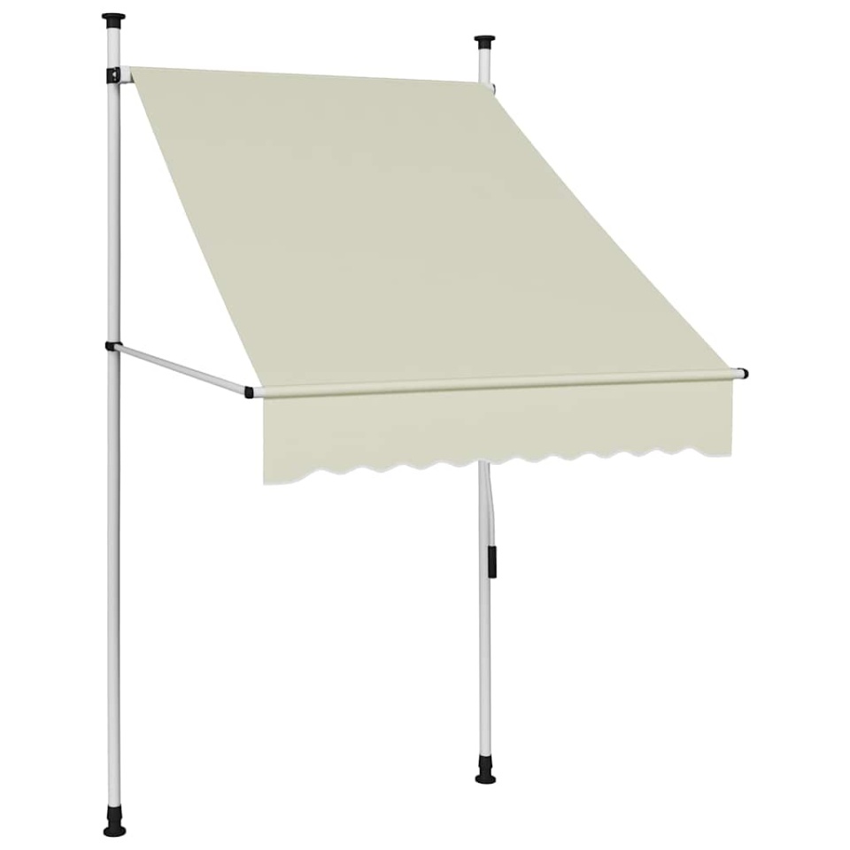 Copertină retractabilă manual, crem, 100 cm
