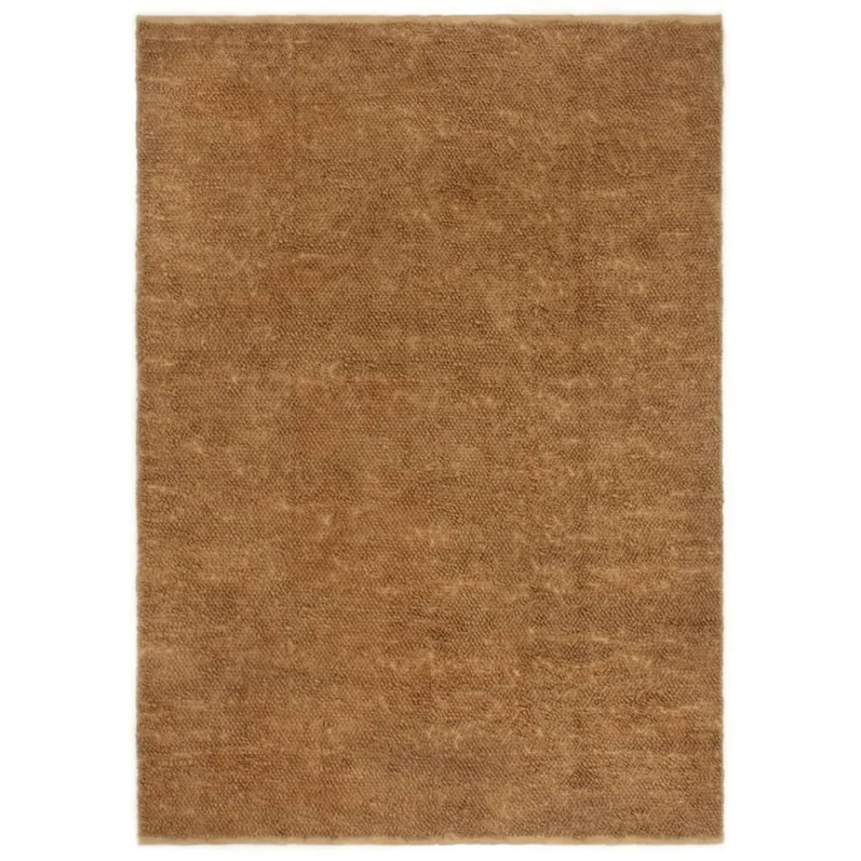 Covor buclat lucrat manual, 160x230 cm, iută și bumbac