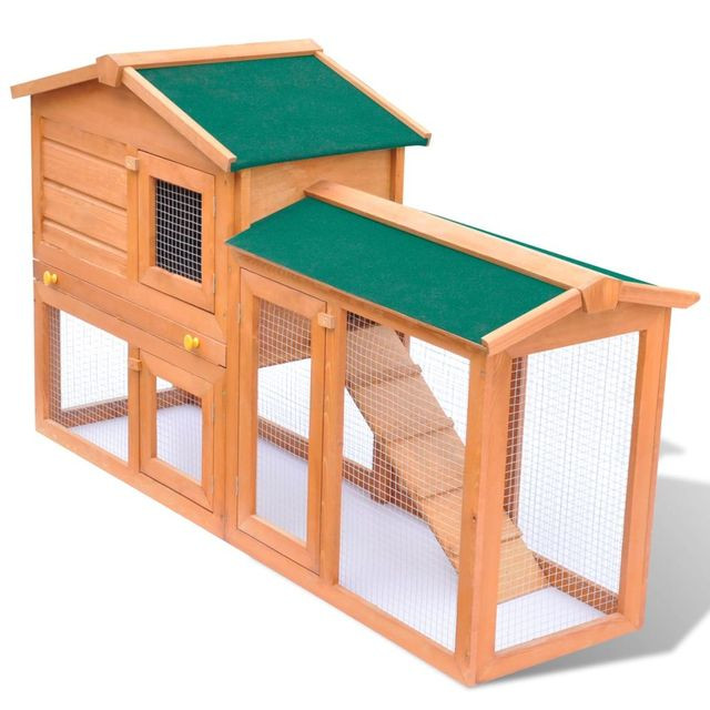 Cușcă de exterior pentru iepuri cușcă adăpost animale mici, lemn Accesorii