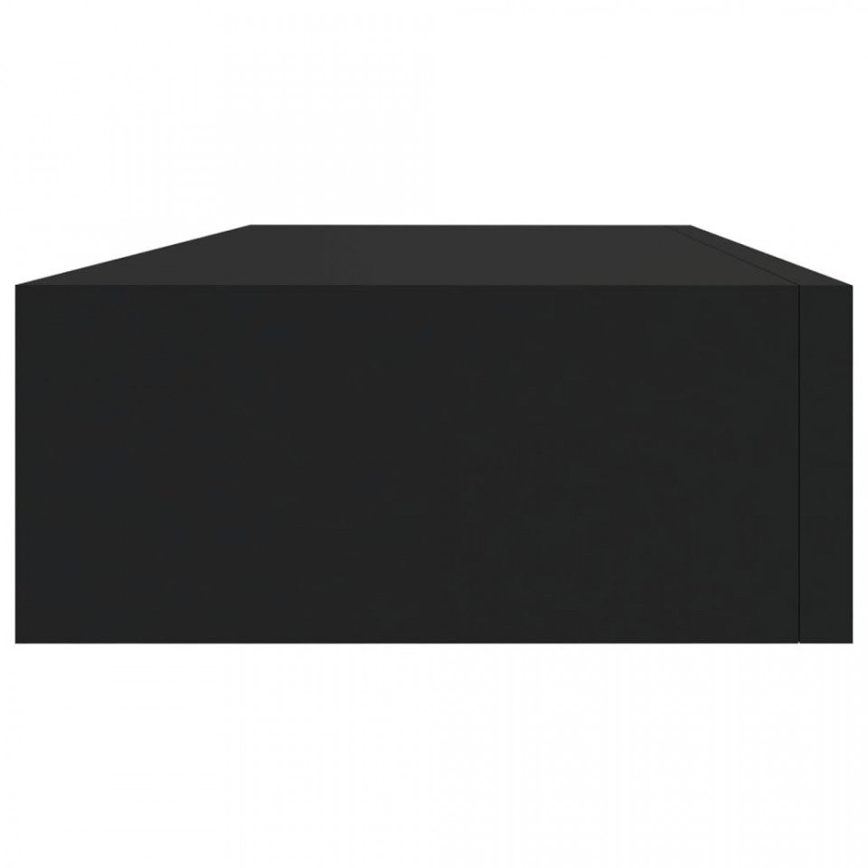 Dulap de perete cu sertar, negru, 60x23,5x10 cm, MDF