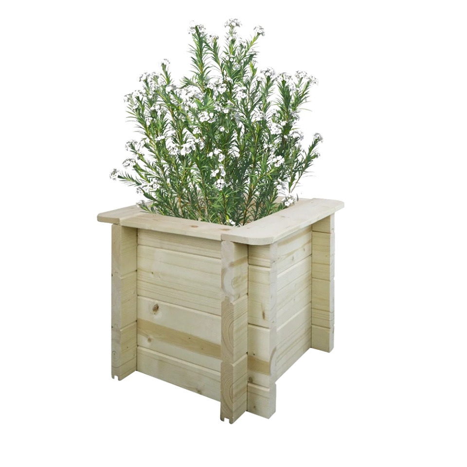 Ghiveci din lemn pentru flori – H35 x 38 x 38 cm – TIMBELA M610