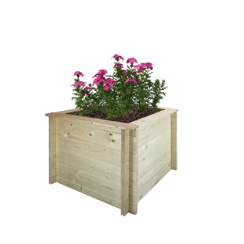 Ghiveci din lemn pentru flori – H57 x 78 x 78 cm – TIMBELA M621