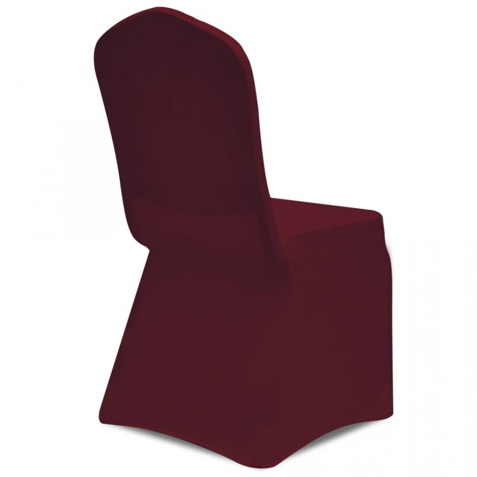 Husă de scaun elastică, 50 buc., roșu bordo