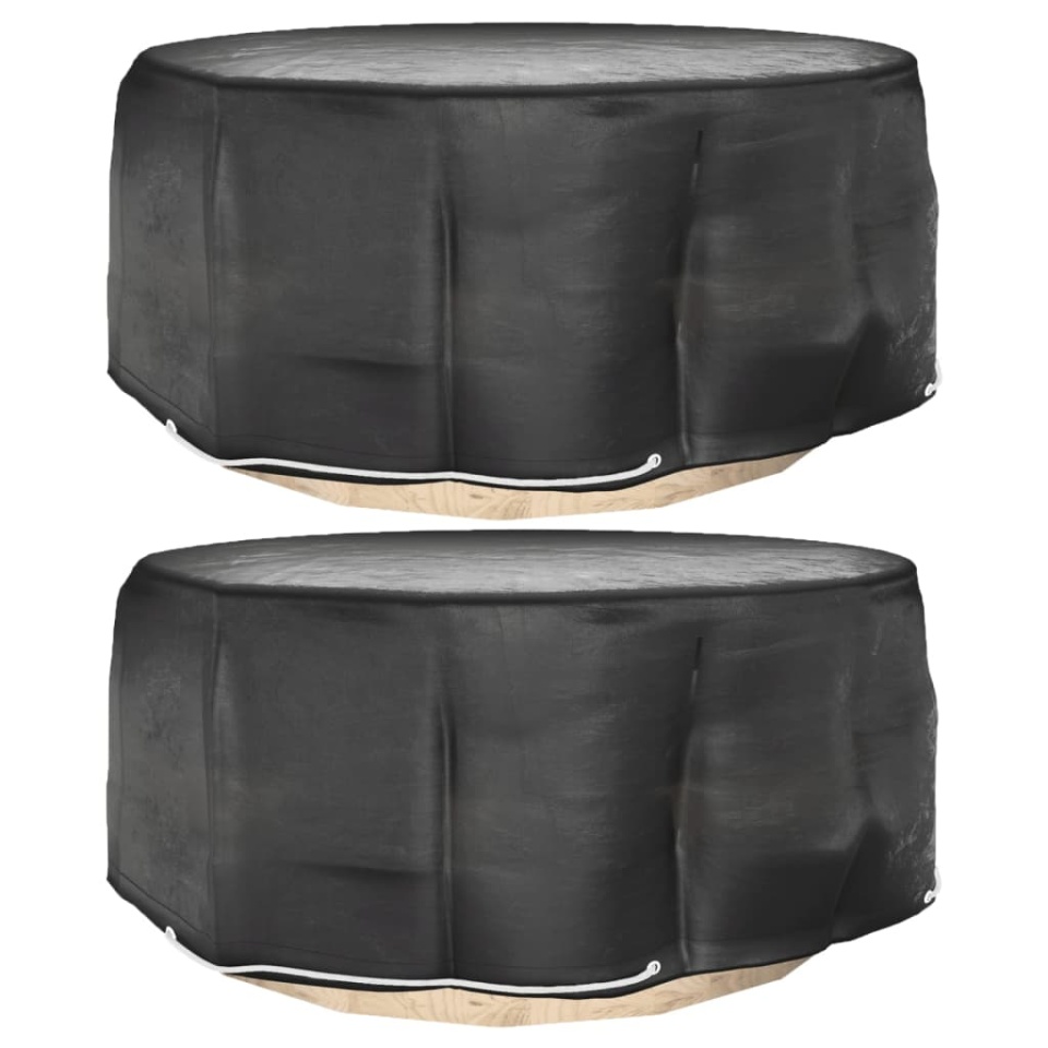 Huse mobilier de grădină, 2 buc., 10 ocheți, rotund, Ø230x90 cm