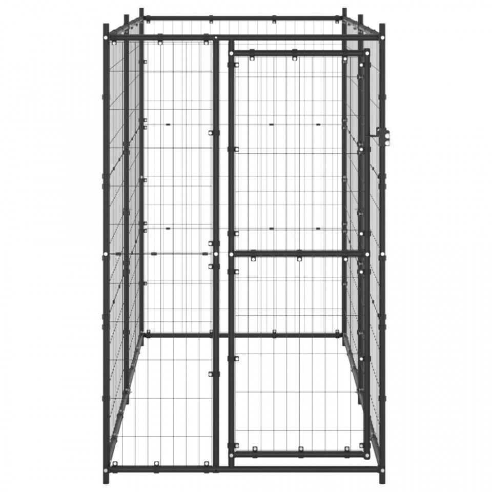 Padoc pentru câini de exterior, 110x220x180 cm, oțel
