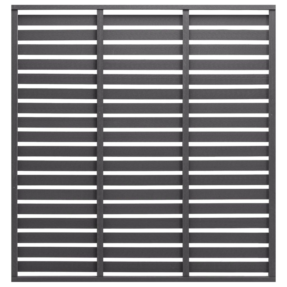Panou de gard, gri, 180x180 cm, WPC
