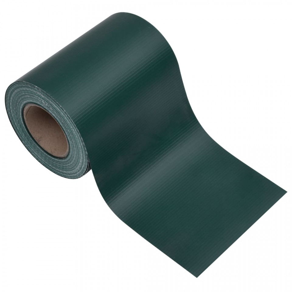 Panou de intimitate grădină, verde mat, 35 x 0,19 m, PVC