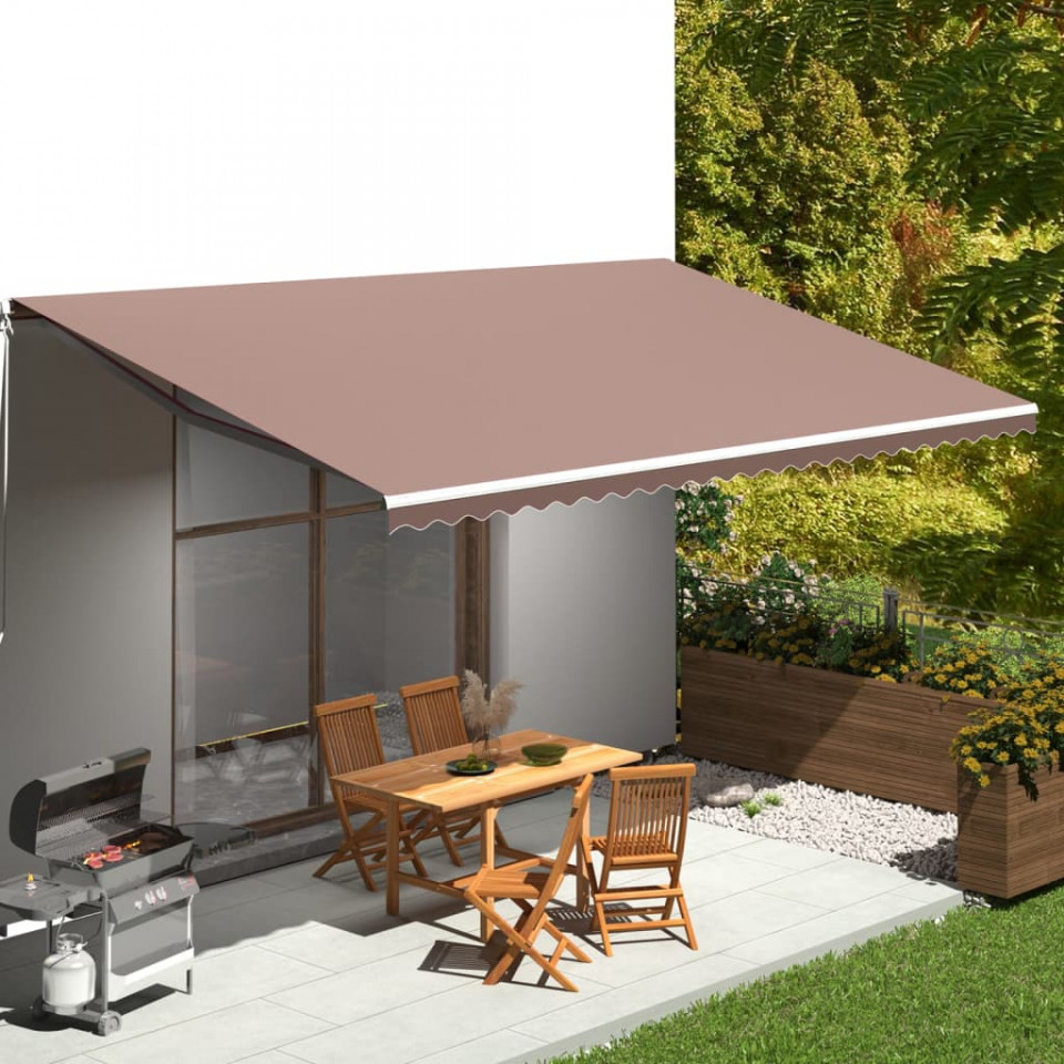 Pânză de rezervă copertină, maro, 6x3,5 m