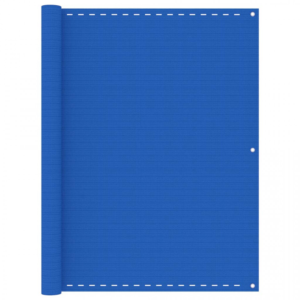 Paravan de balcon, albastru, 120×500 cm, HDPE 120x500 imagine noua