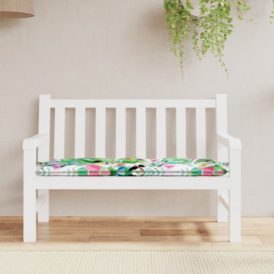 Pernă bancă de grădină, multicolor, 120x50x7 cm, textil