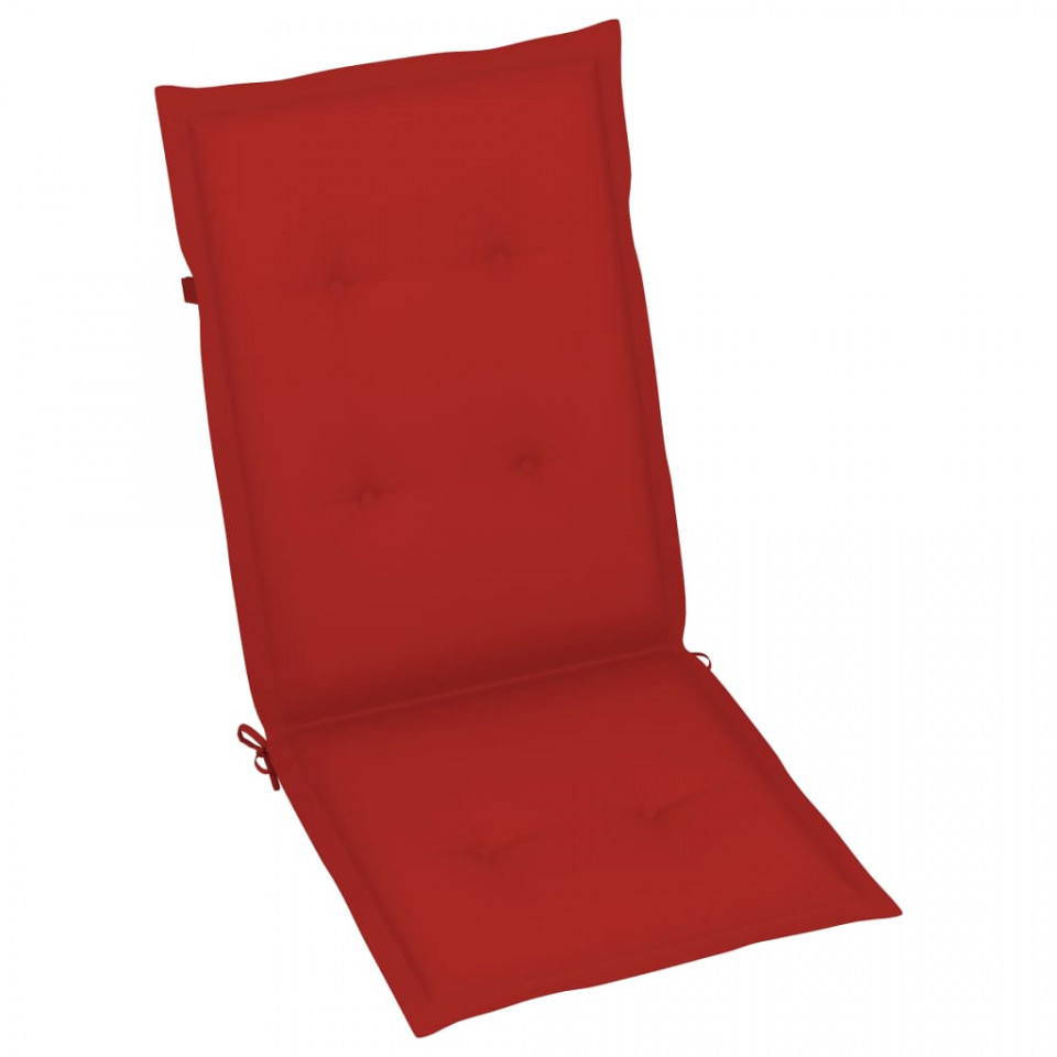 Poza Perne pentru scaun de gradina, 6 buc., rosu, 120 x 50 x 3 cm