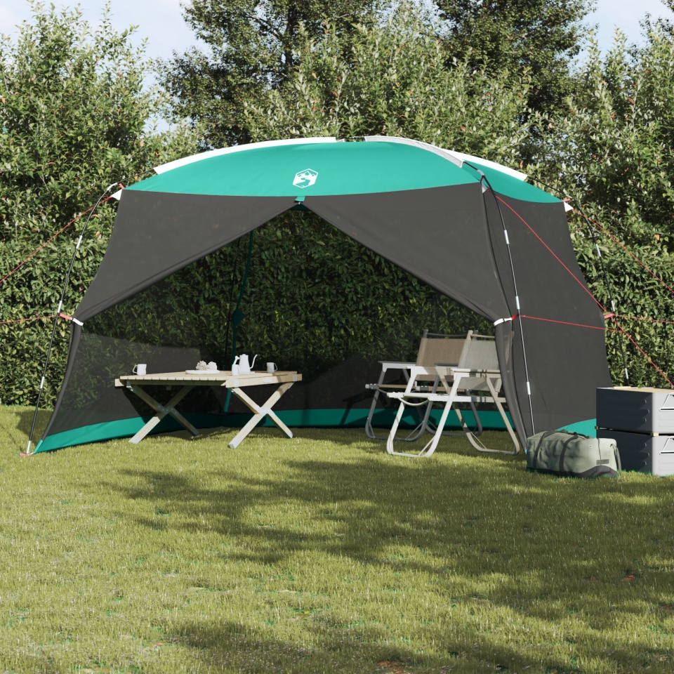 Plasă de țânțari pentru camping cu ușă Verde 4-Persoane Impermeabil