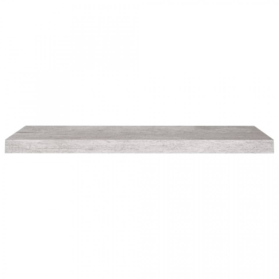 Rafturi de perete suspendate,2 buc,gri beton,80x23,5x3,8 cm,MDF