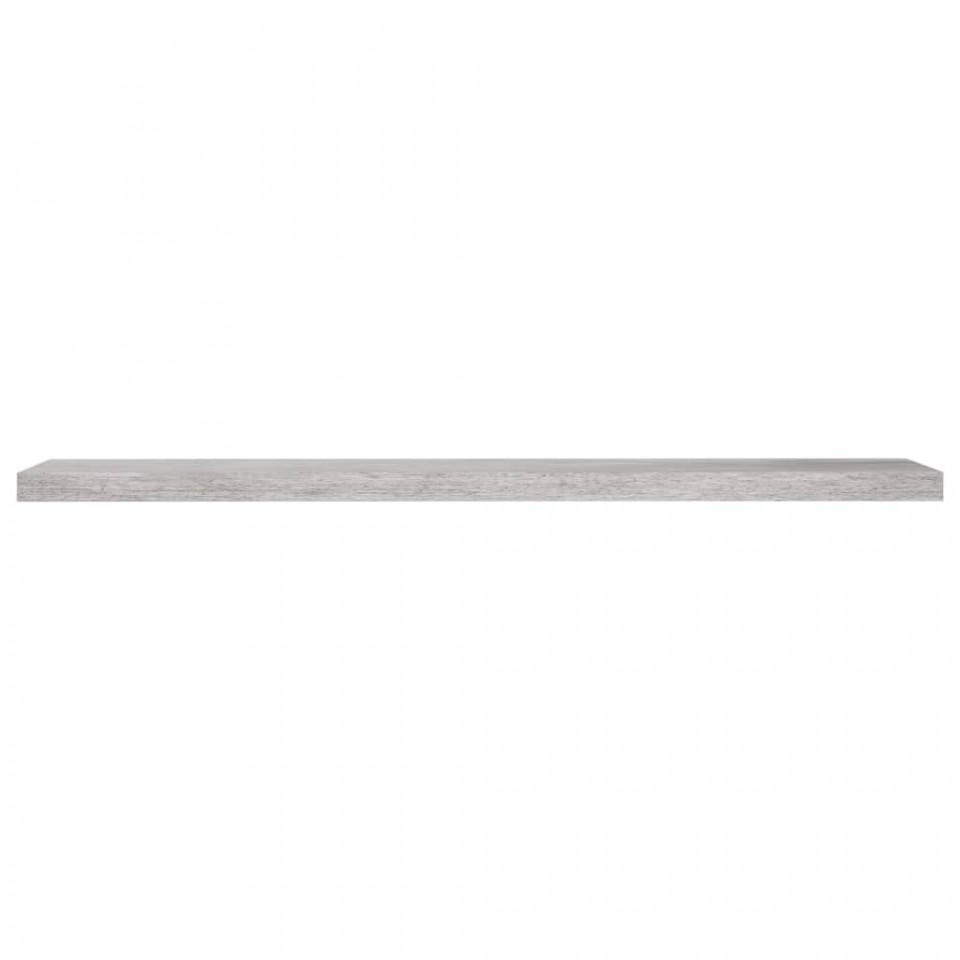 Rafturi perete suspendate 4 buc. gri beton 120x23,5x3,8 cm MDF