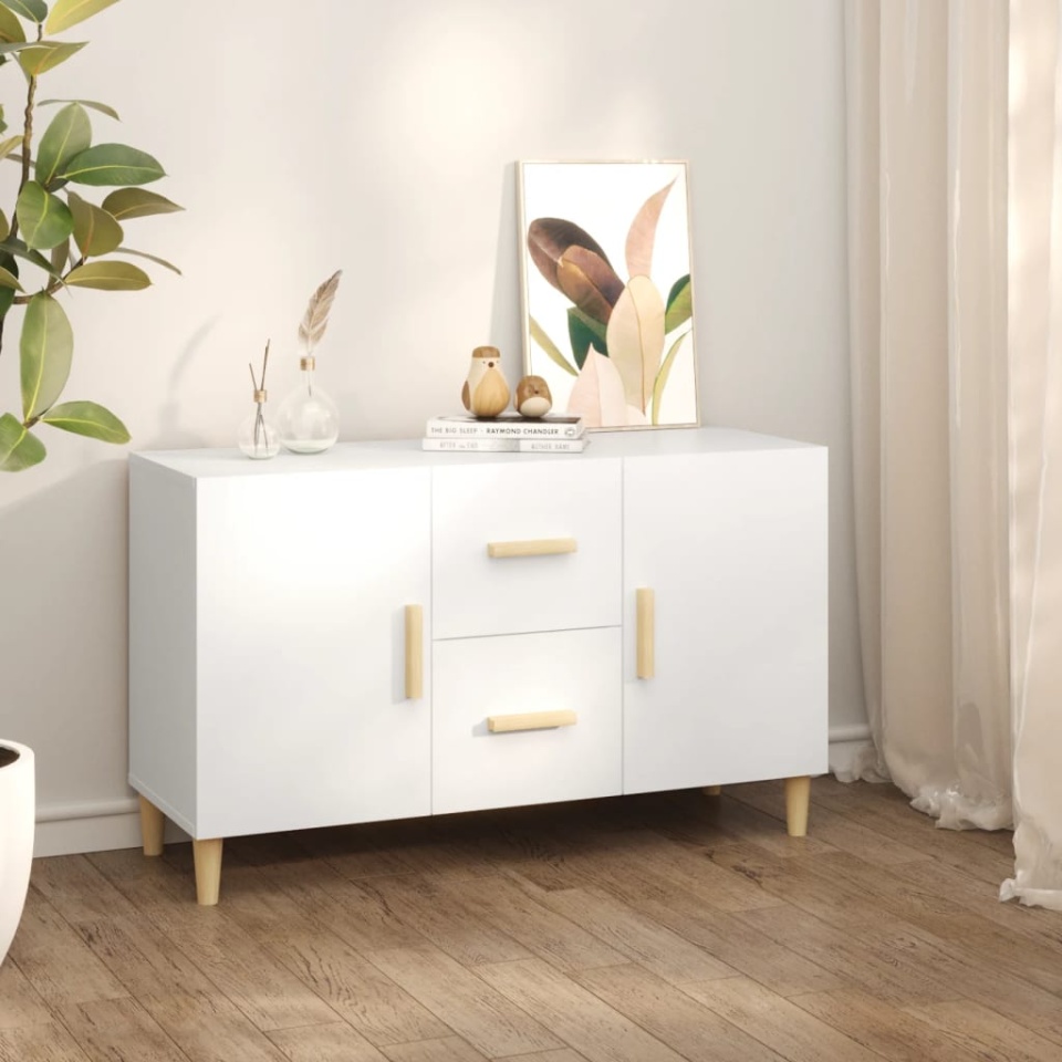 Servantă, alb, 100x36x60 cm, lemn compozit