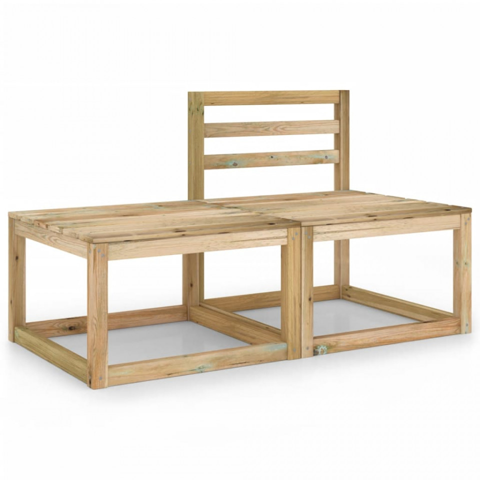 Poza Set mobilier de gradina, 2 piese, lemn de pin tratat verde