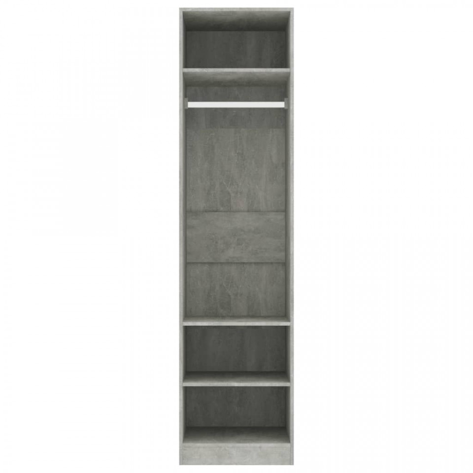 Șifonier, gri beton, 50x50x200 cm, PAL