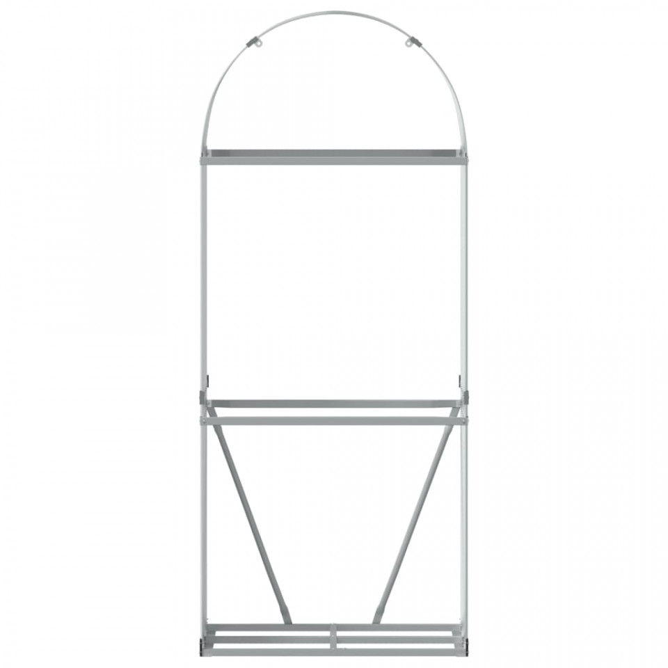 Suport de bușteni, gri deschis, 80x45x190 cm, oțel galvanizat