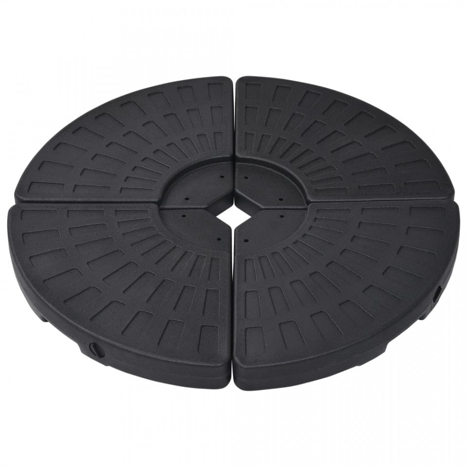 Suport de umbrelă în formă de evantai, 4 buc., negru (IN