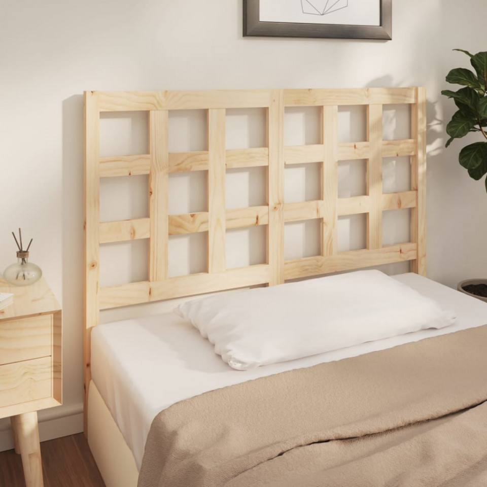 Tăblie de pat, 125,5x4x100 cm, lemn masiv de pin (si imagine noua