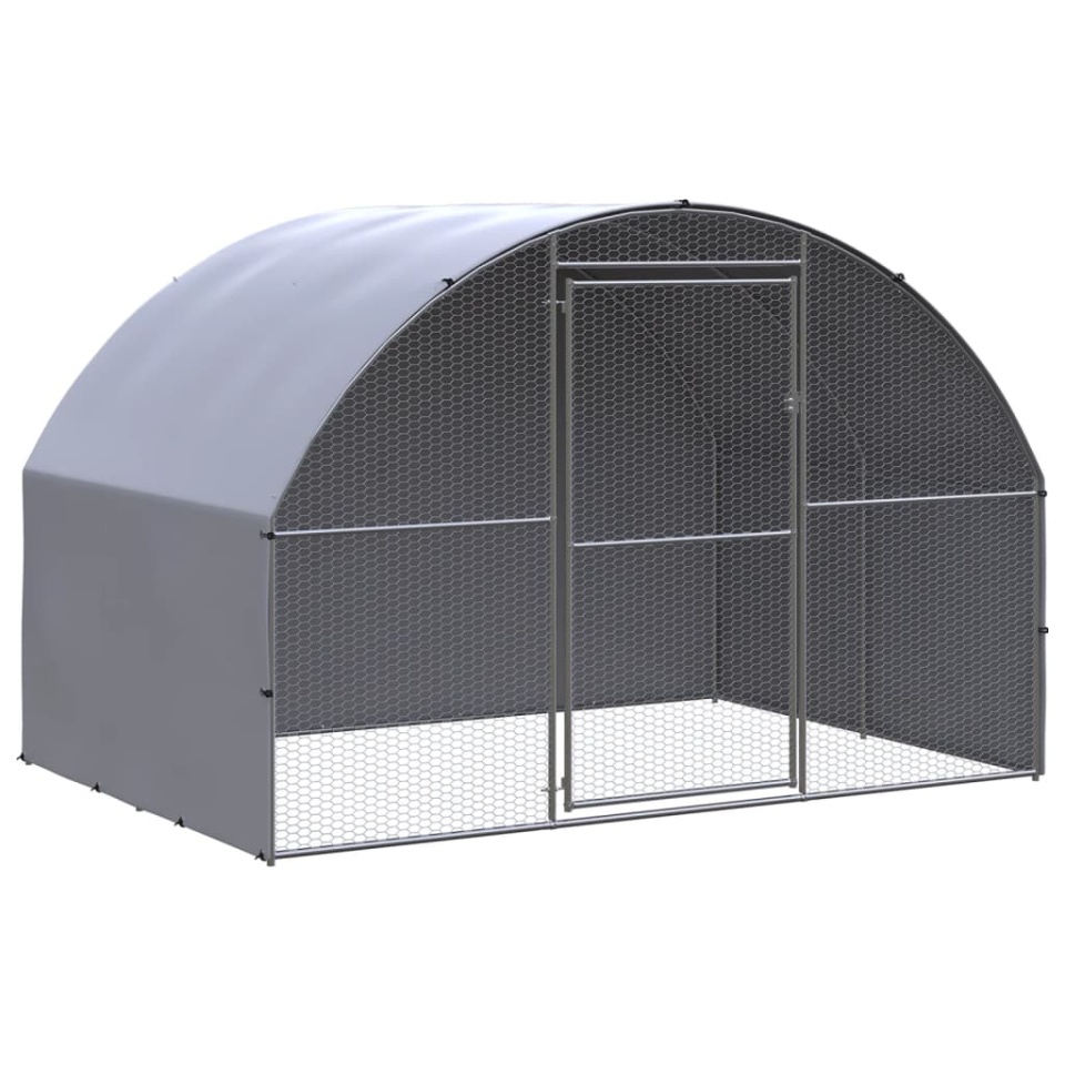 Volieră de păsări pentru exterior, 3x2x2 m, oțel galvanizat