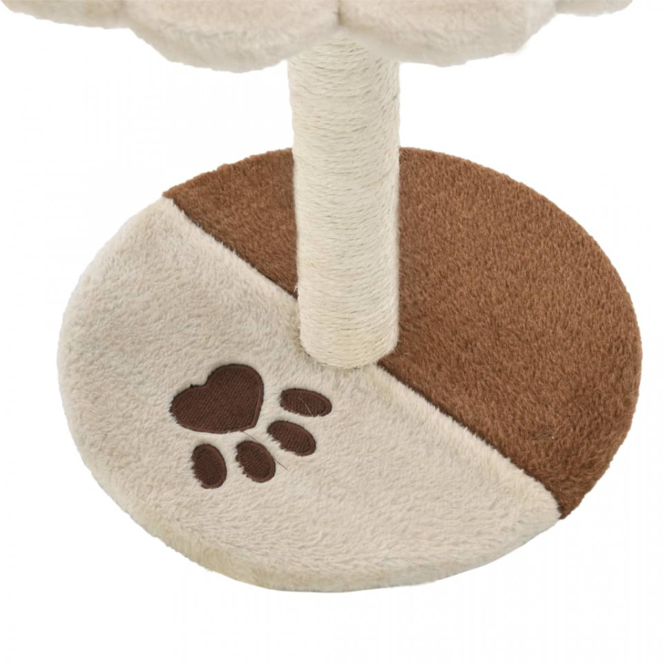 Ansamblu pisici, stâlpi funie sisal, bej și maro, 40 cm