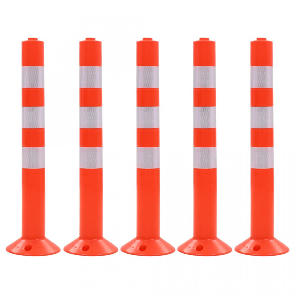 Baliză control trafic, 5 buc., plastic, 75 cm