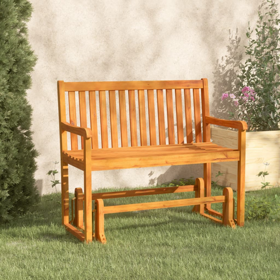 Bancă balansoar de grădină, 110 cm, lemn masiv acacia Casa Practica