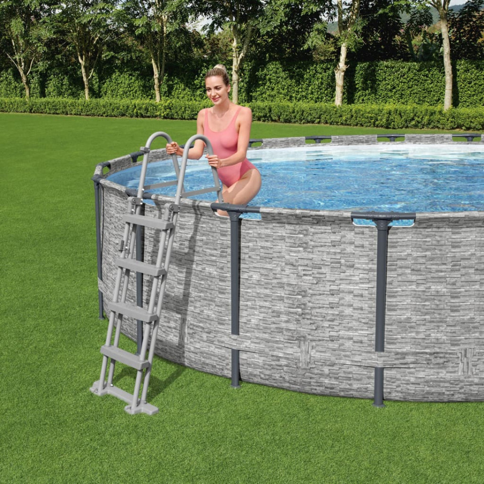 Bestway Scară de siguranță piscină cu 4 trepte Flowclear, 122 cm