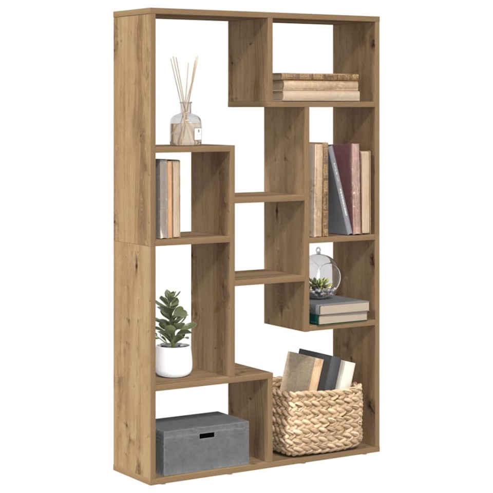 Bibliotecă, stejar artizanal, 72x20x120 cm, lemn prelucrat