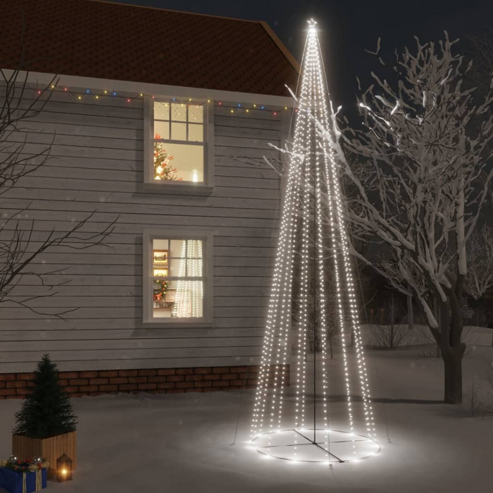 Brad de Crăciun conic, 1134 LED-uri, alb rece, 230×800 cm 1134 imagine noua