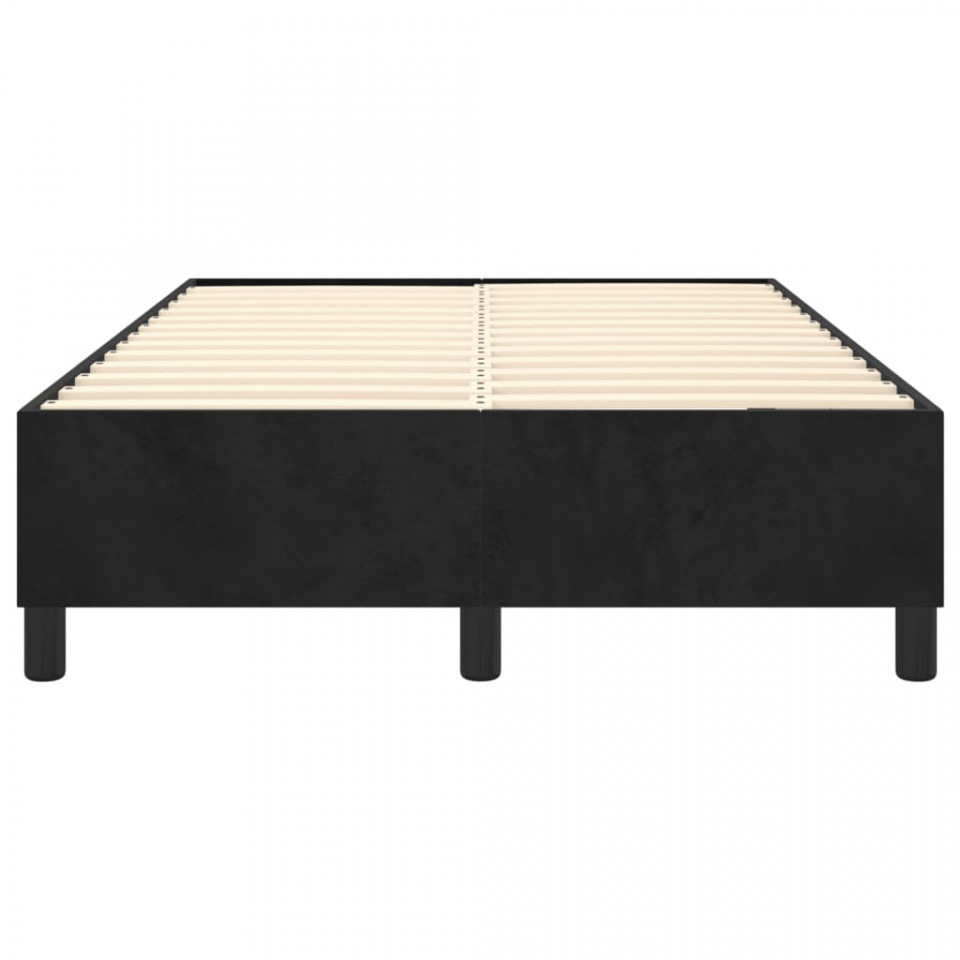 Cadru de pat box spring, negru, 120x200 cm, catifea