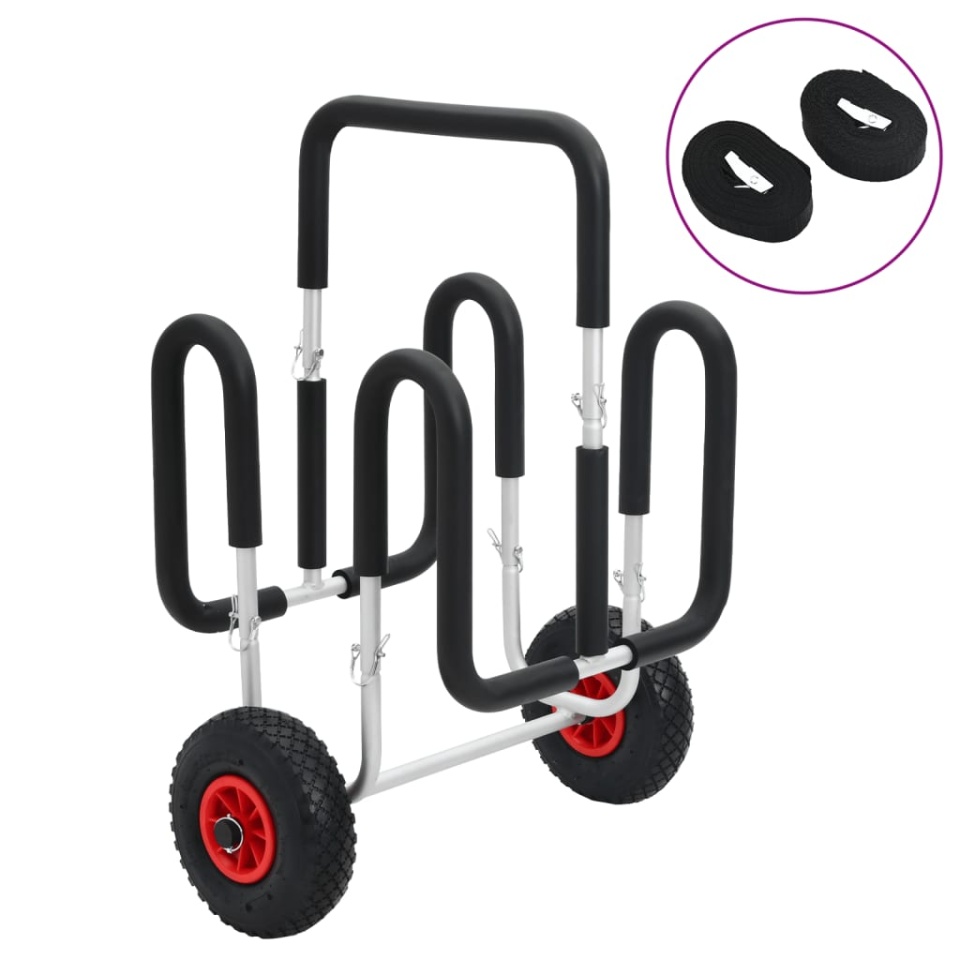 Cărucior de SUP pentru 2 plăci de surf, 90 kg, aluminiu