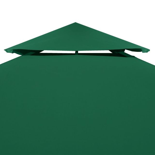 Copertină de rezervă acoperiș foișor, verde, 3x3 m, 310 g/m²