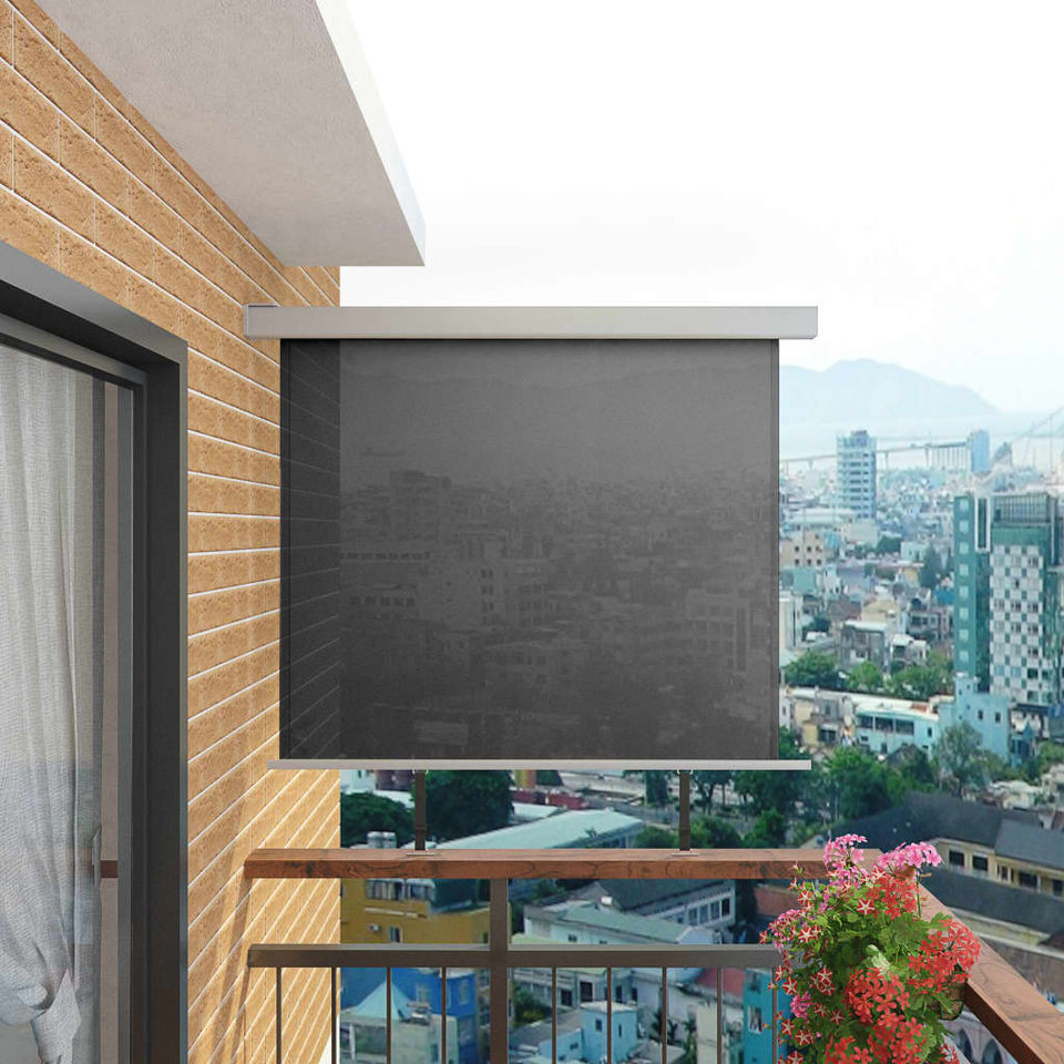 Copertină laterală multifuncțională balcon, gri, 150 x 200 cm Casa Practica