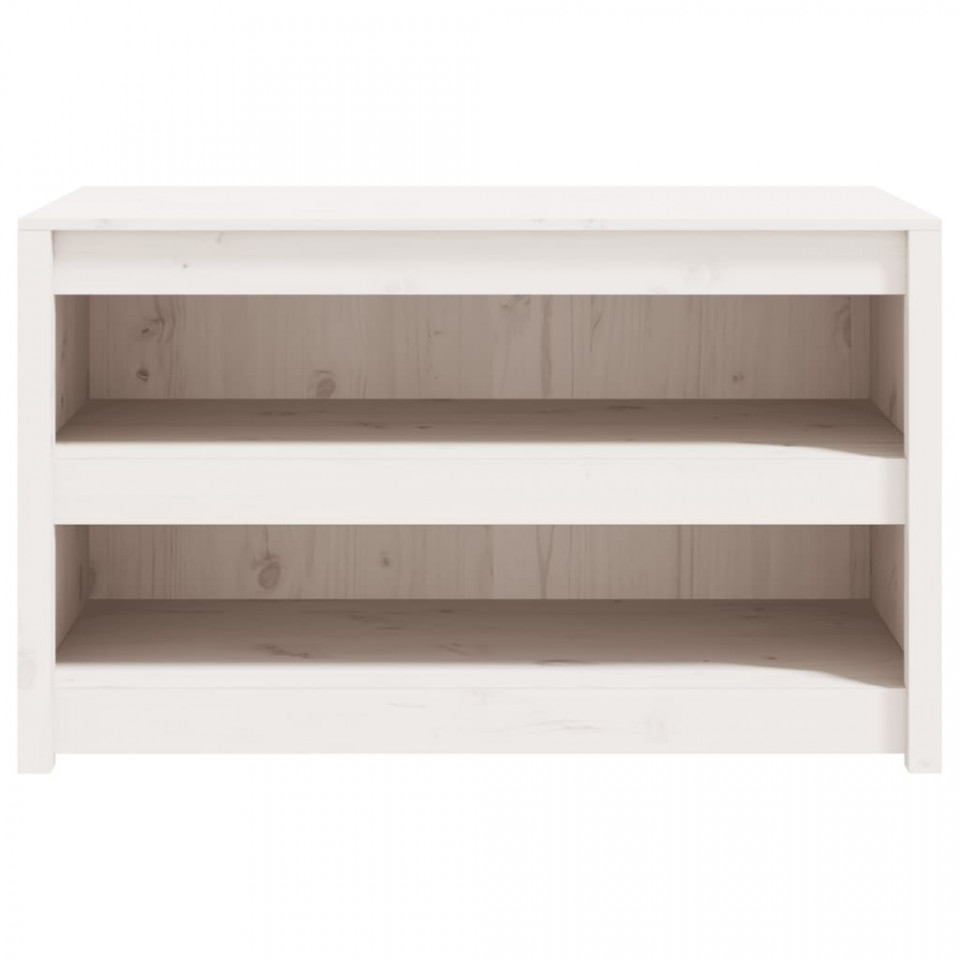 Dulap bucătărie de exterior, alb, 106x55x64 cm, lemn masiv pin