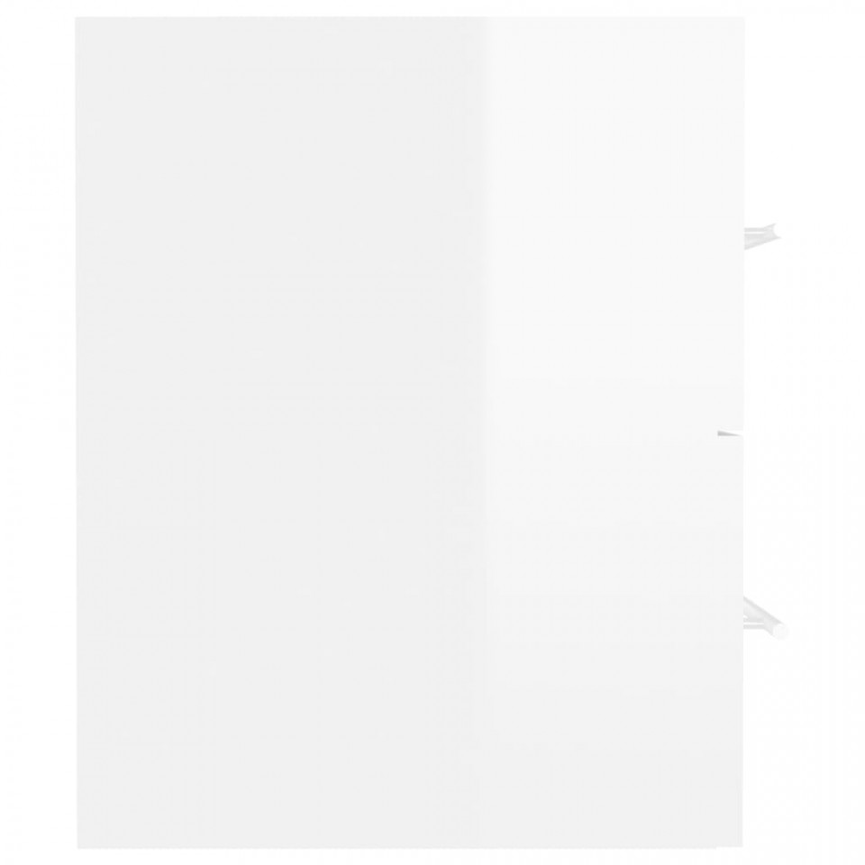Dulap de chiuvetă, alb extralucios, 41x38,5x48 cm, PAL