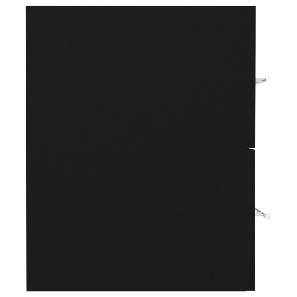 Dulap de chiuvetă, negru, 41x38,5x48 cm, PAL