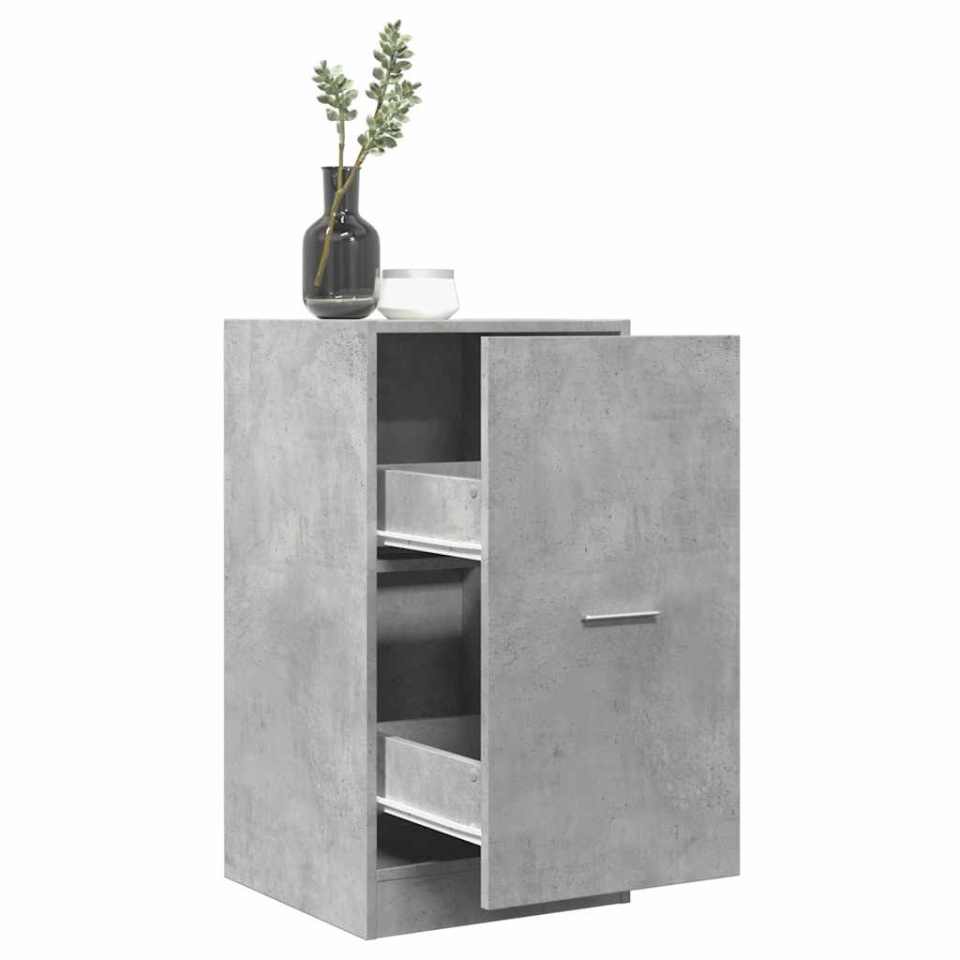 Dulap de farmacie, gri beton, 40x41x77,5 cm, lemn prelucrat