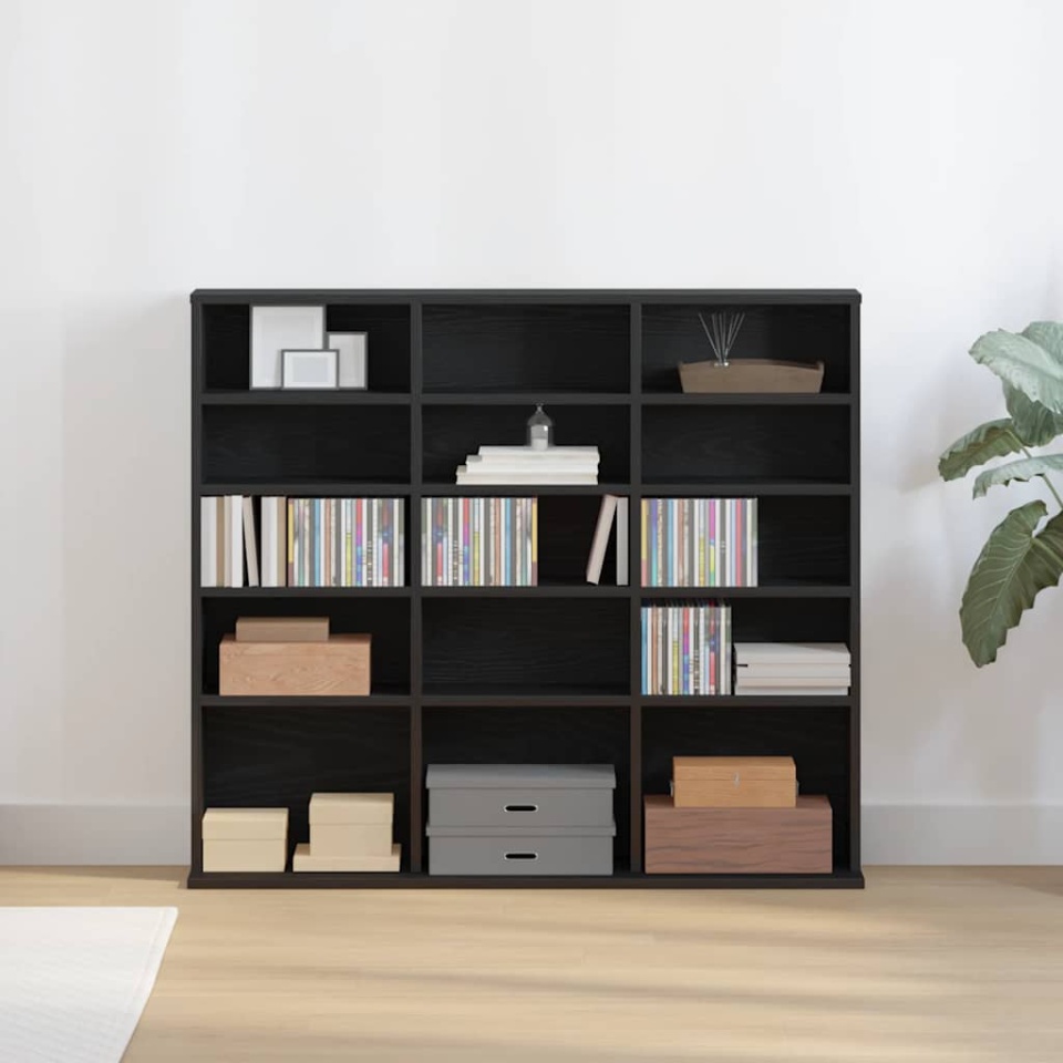 Dulap pentru CD-uri, stejar negru, 100,5x23x89,5 cm