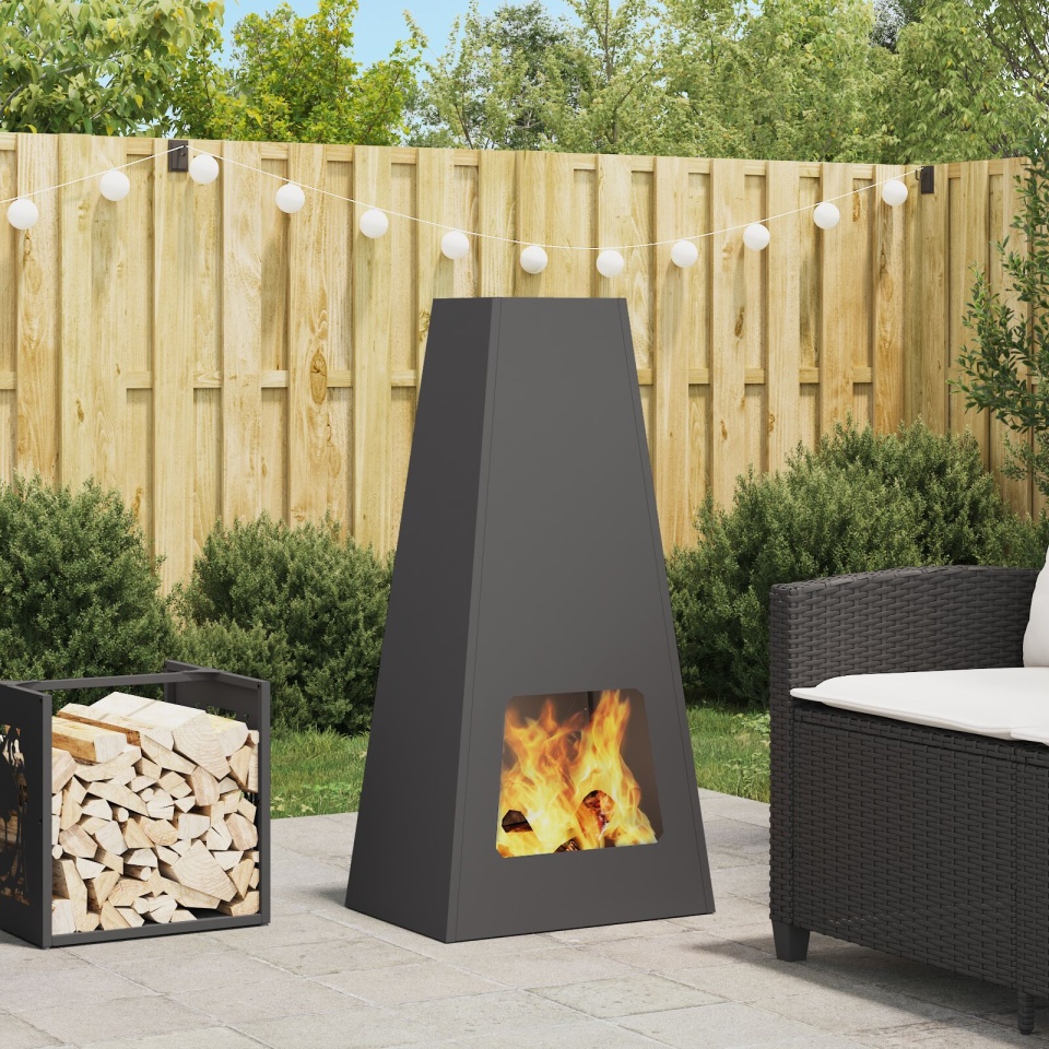 Focar Negru 50x35x100 cm Oțel