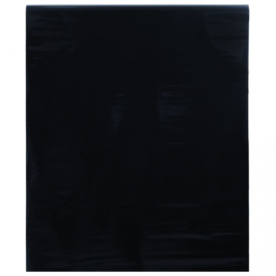 Folie pentru fereastră statică, negru mat, 60x2000 cm, PVC