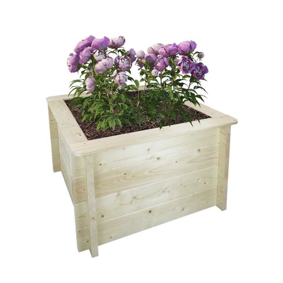Ghiveci din lemn pentru flori – H46 x 78 x 78 cm – TIMBELA M620
