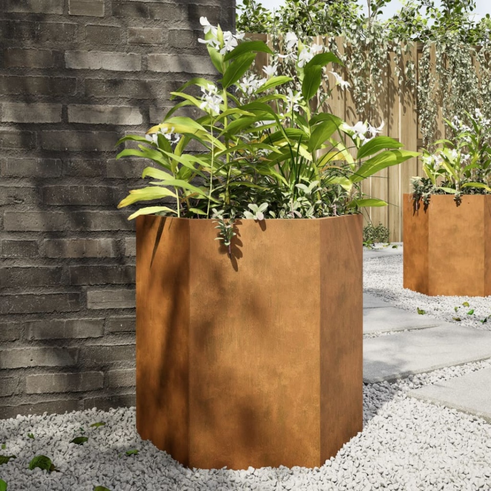 jardiniere de grădină 46x40x45 cm oțel de intemperii
