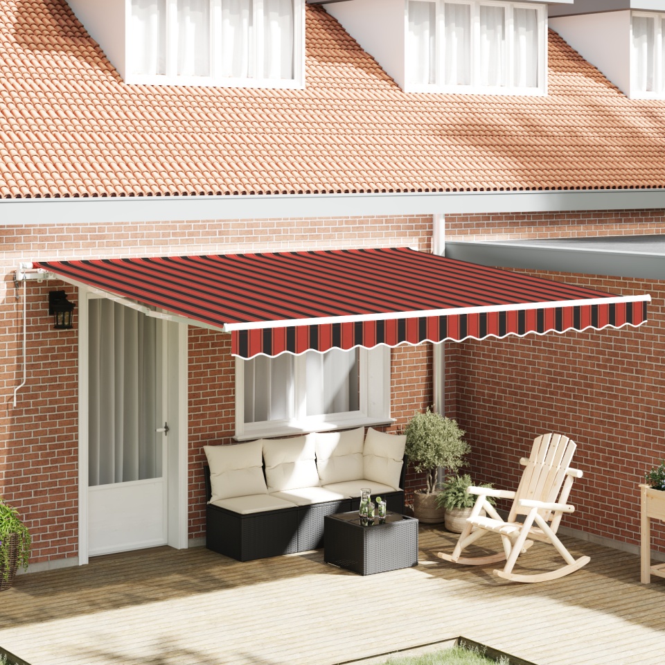 Marchiză manuală retractabilă Antracit 350x250 cm