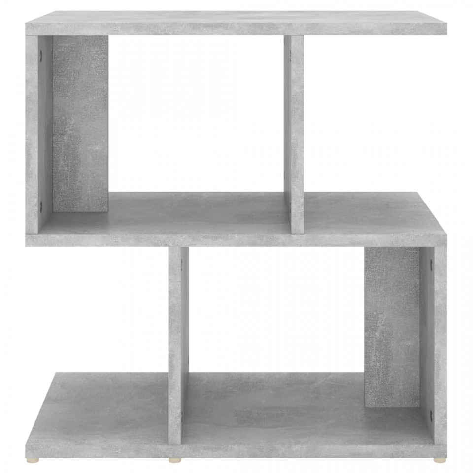 Noptiere, 2 buc., gri beton, 50x30x51,5 cm, PAL